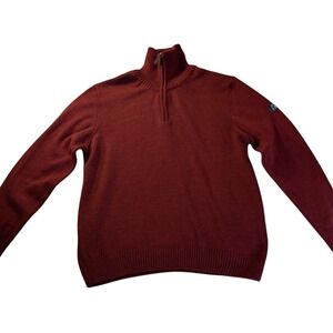 Borgo Dei Poeti‎ 1/4 Zip Merino Wool Blend Sweater Men's L Original Line Tricot